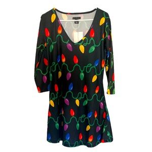 Christmas lights dress -L- NWT